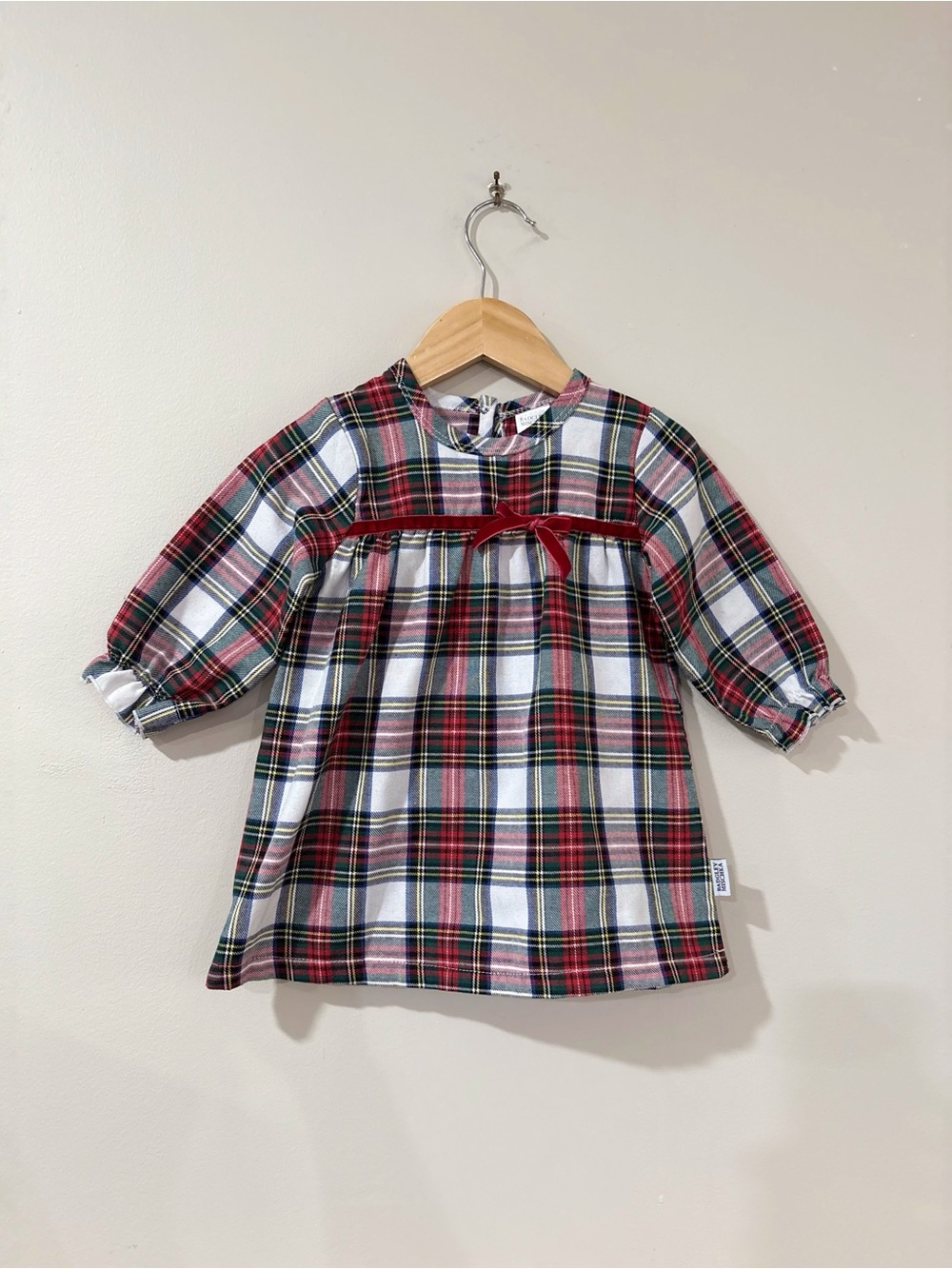 Badgley Mischka Baby Girl 9-12M Tartan Plaid Dress Holiday Christmas Preppy Cute